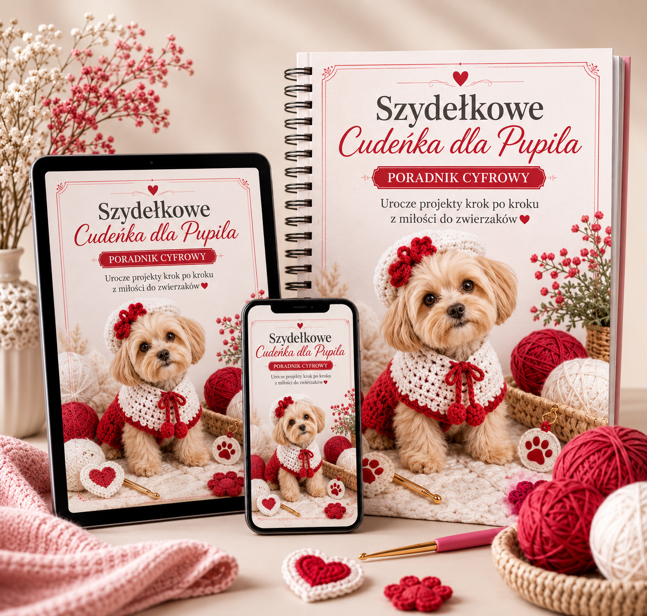 Makieta poradnika Szydełkowe Cudeńka dla Pupila